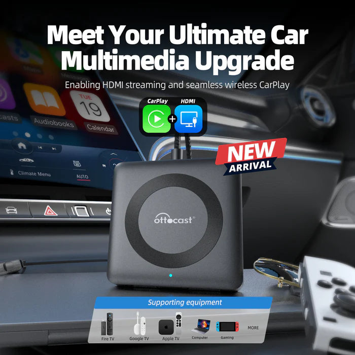Car TV Mate - Adaptateur multimédia HDMI et CarPlay sans fil