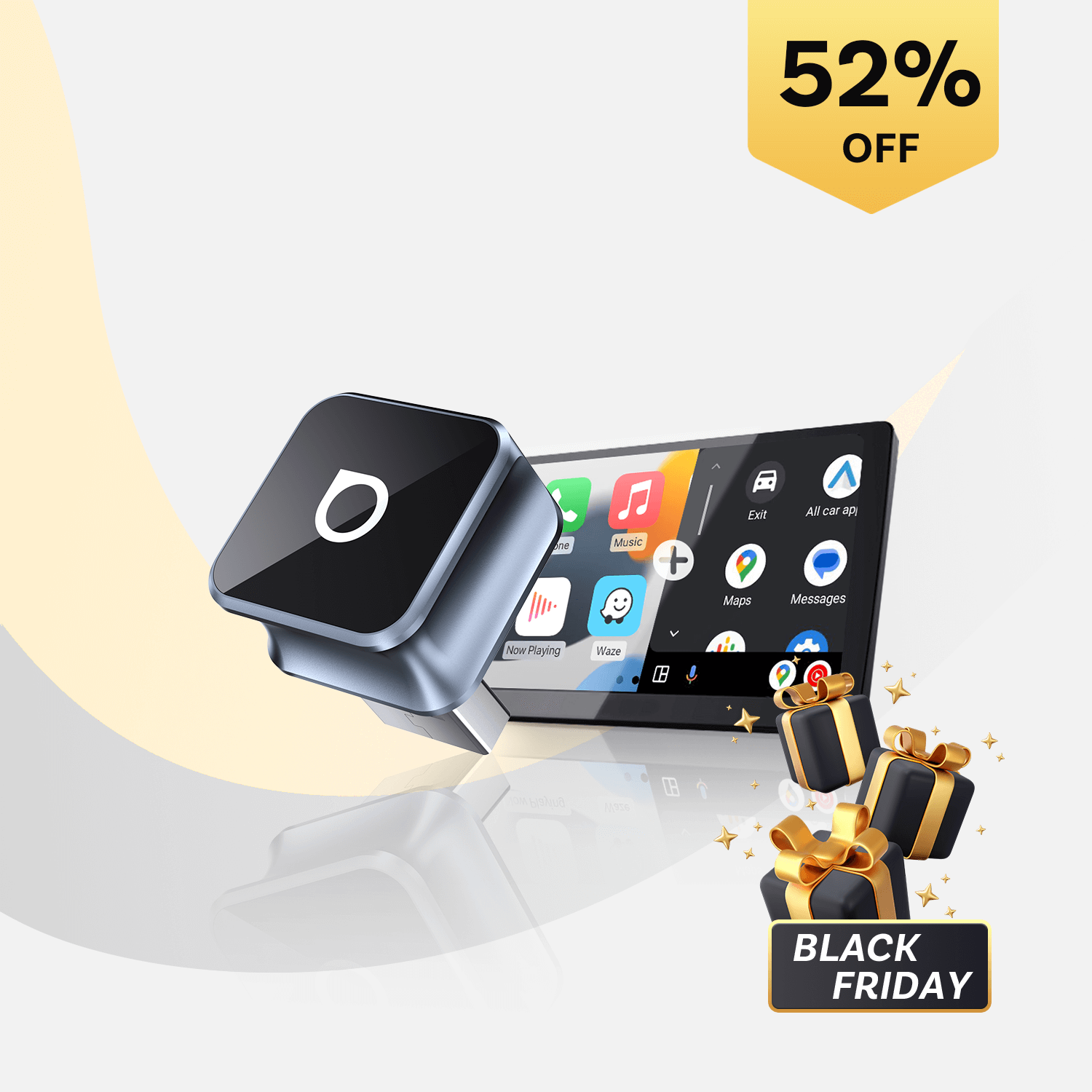 Ottocast mini cube 3.0 Adapter - Cosmic Orange