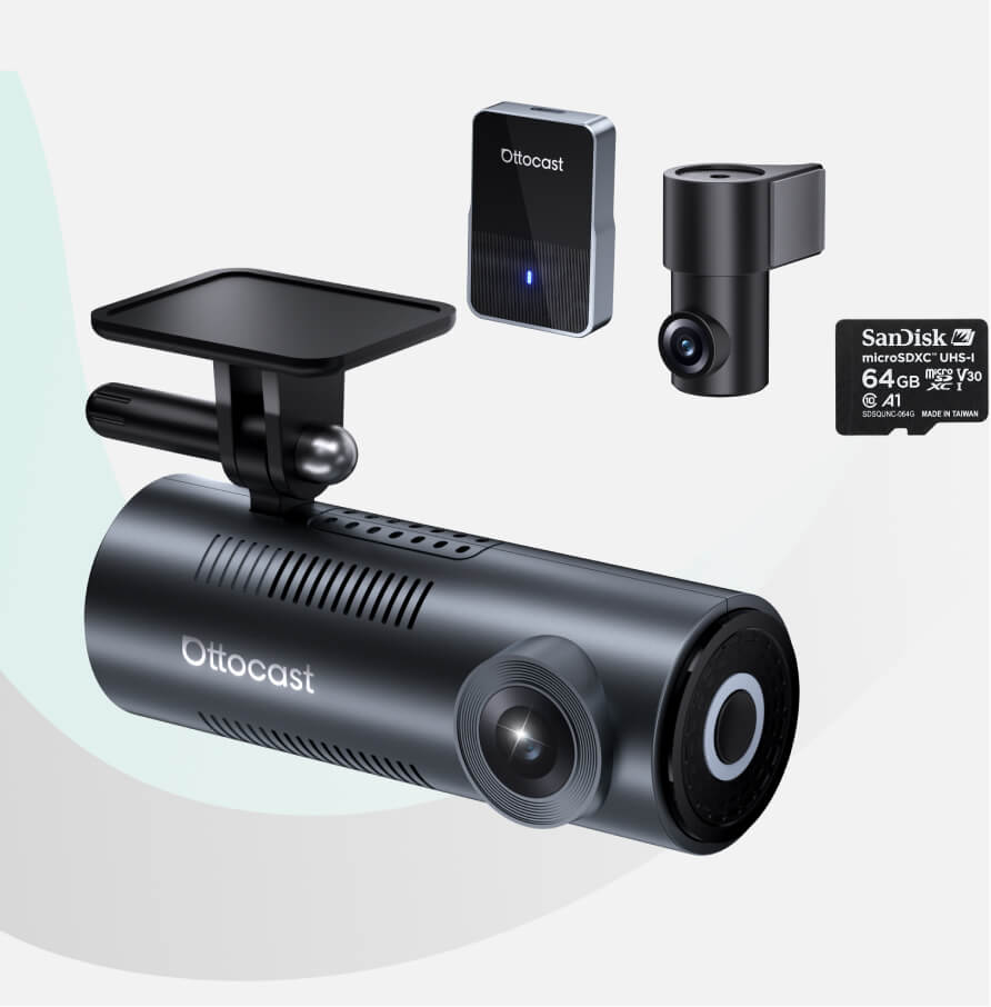 OttoSafe Cam 2-in-1 Dash Cam & Wireless CarPlay Adapter