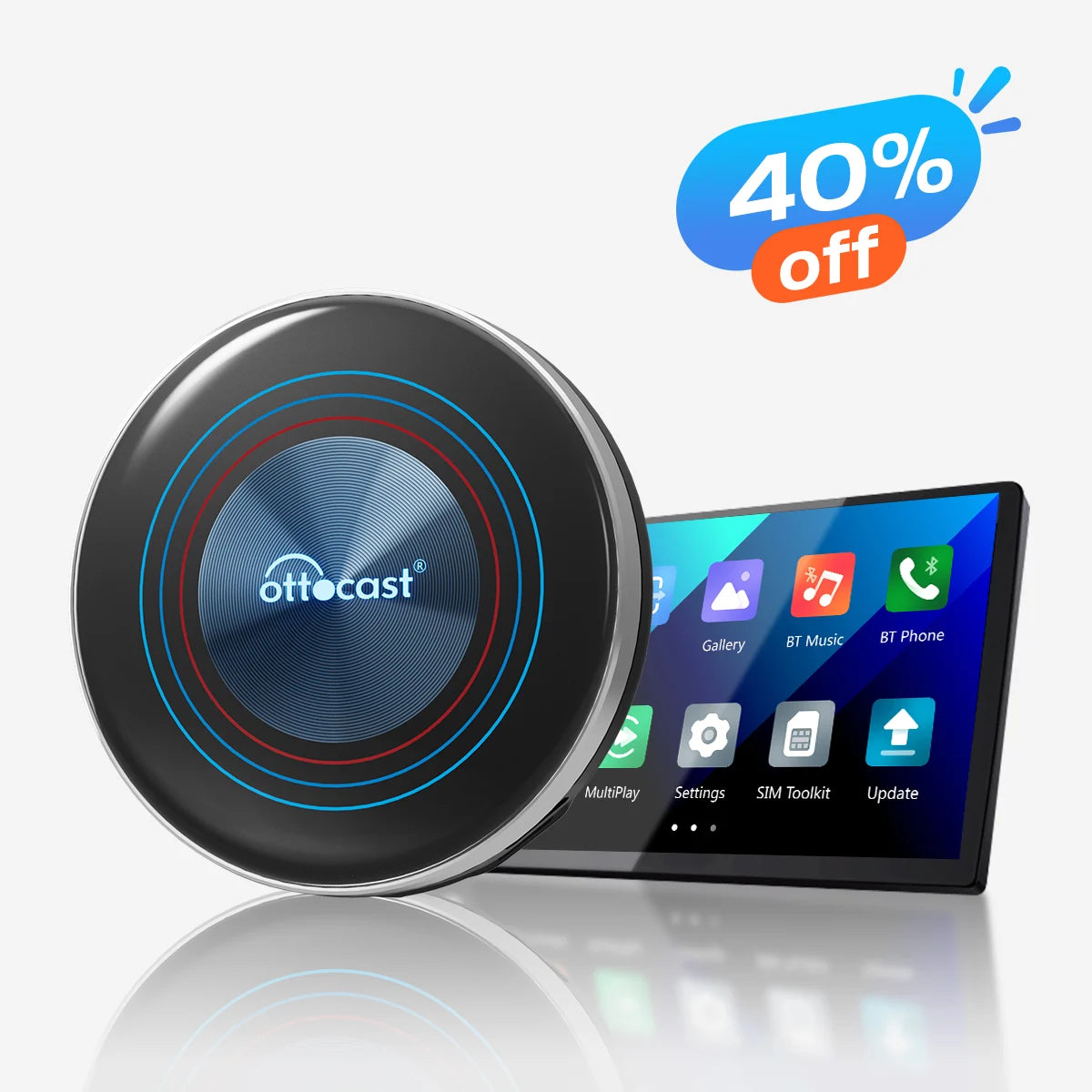 OttoAibox I3 Boîtier AI sans fil CarPlay pour voiture