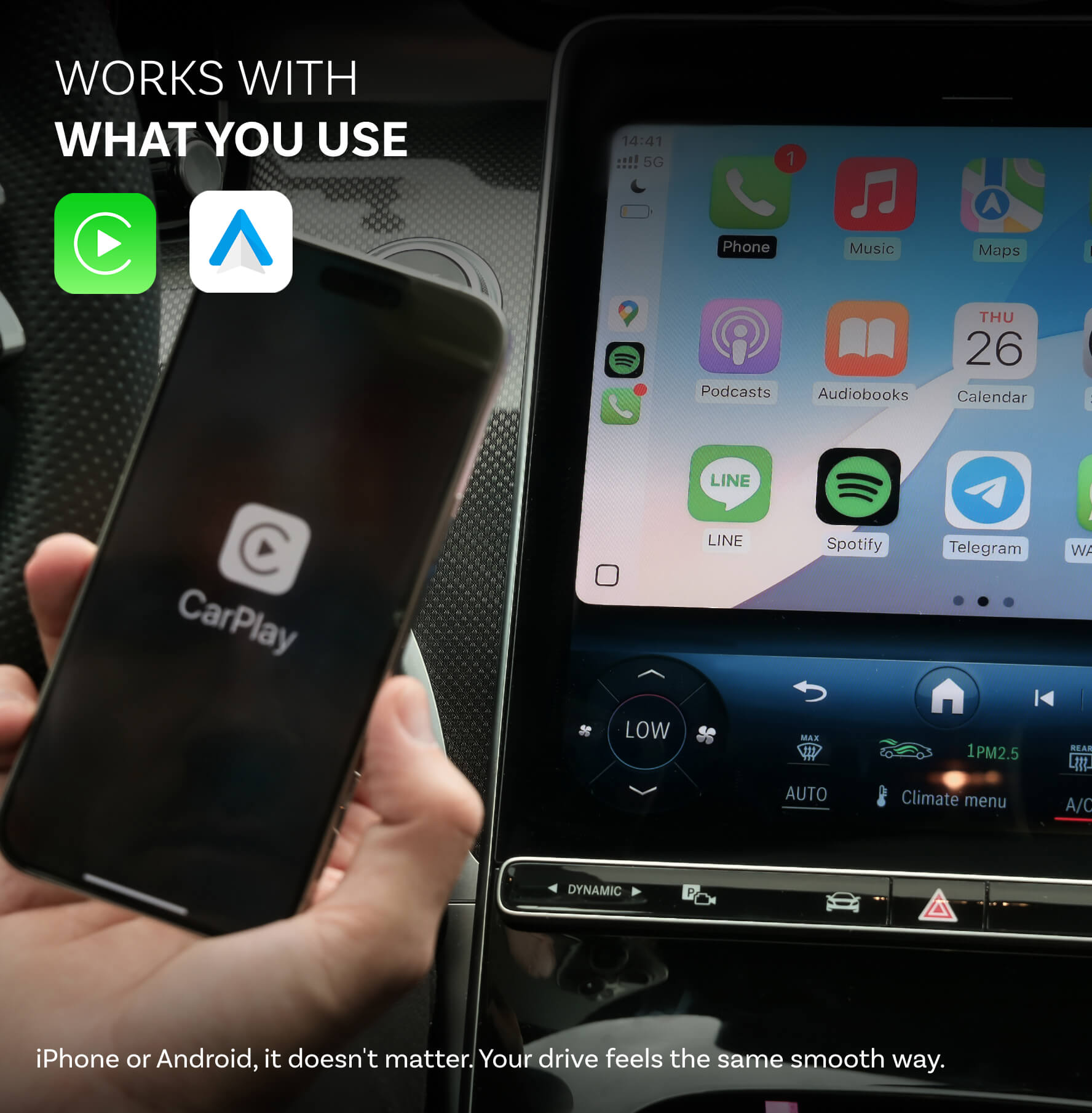 Ottocast Mini Pico Wireless CarPlay/Android Auto Adapter