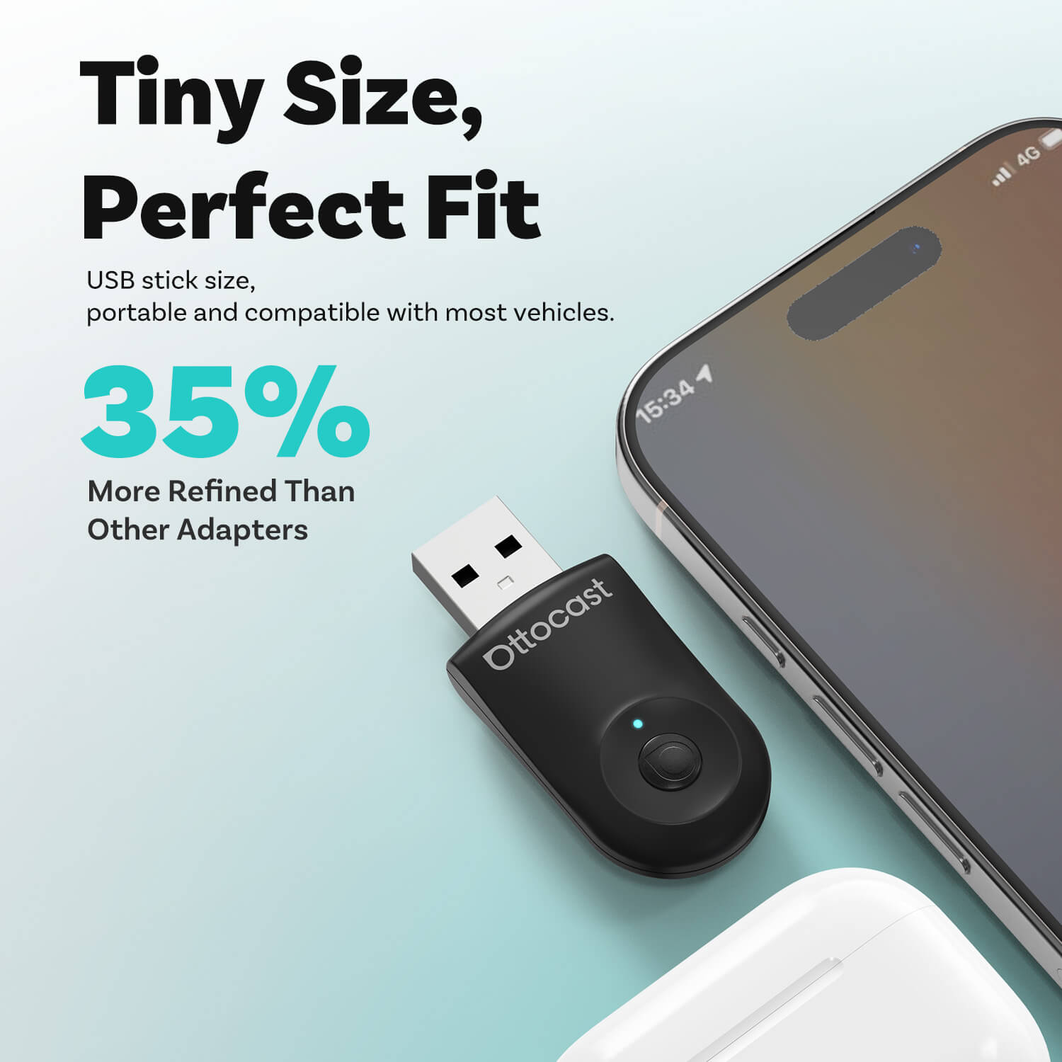 🎉Today Special Offer🎉Mini Wireless CarPlay/Android Auto 2 in 1 Adapter