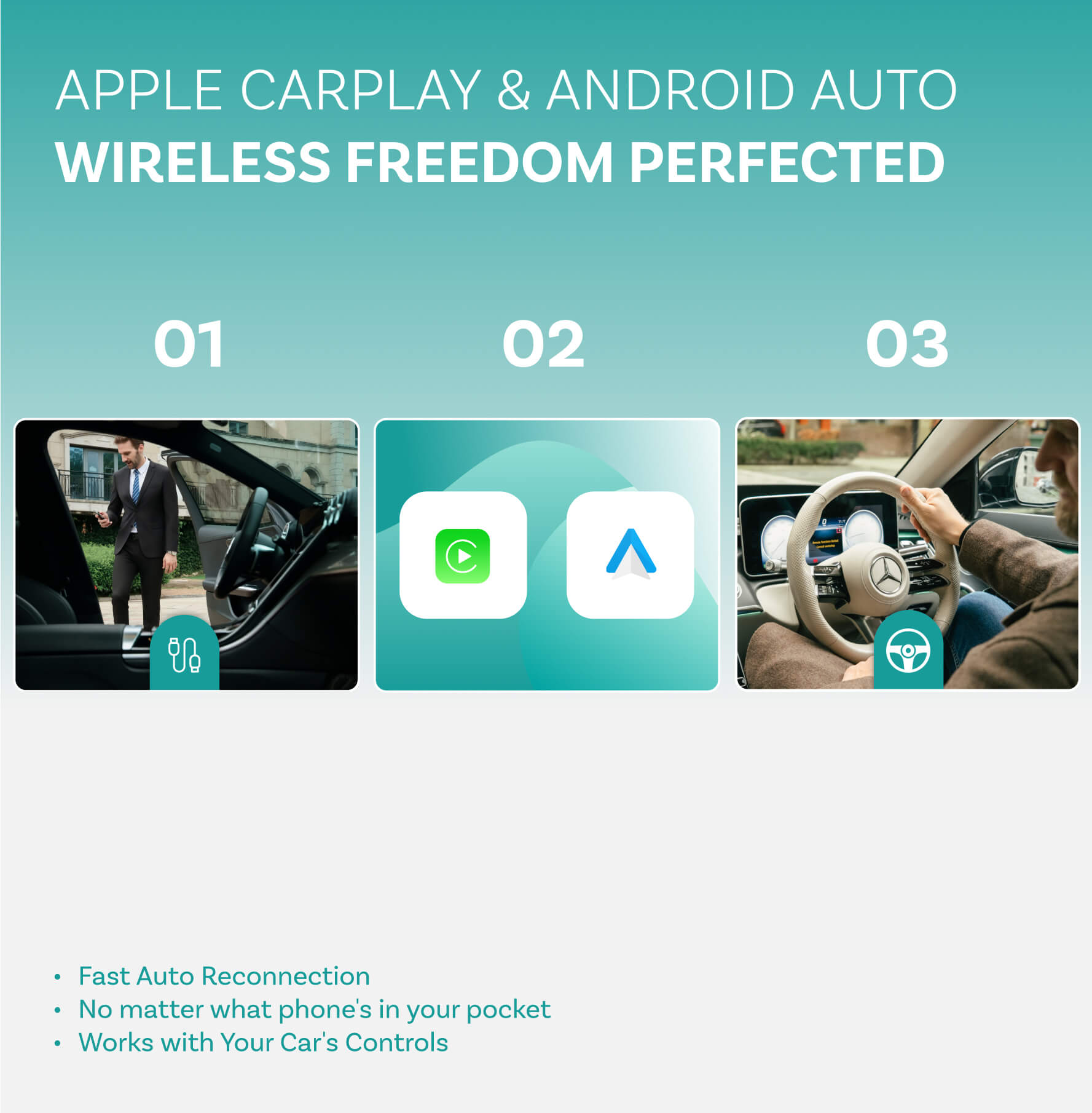 Plav2Video Ultra Wireless CarPlay/Android Auto All-in-1 Adapter