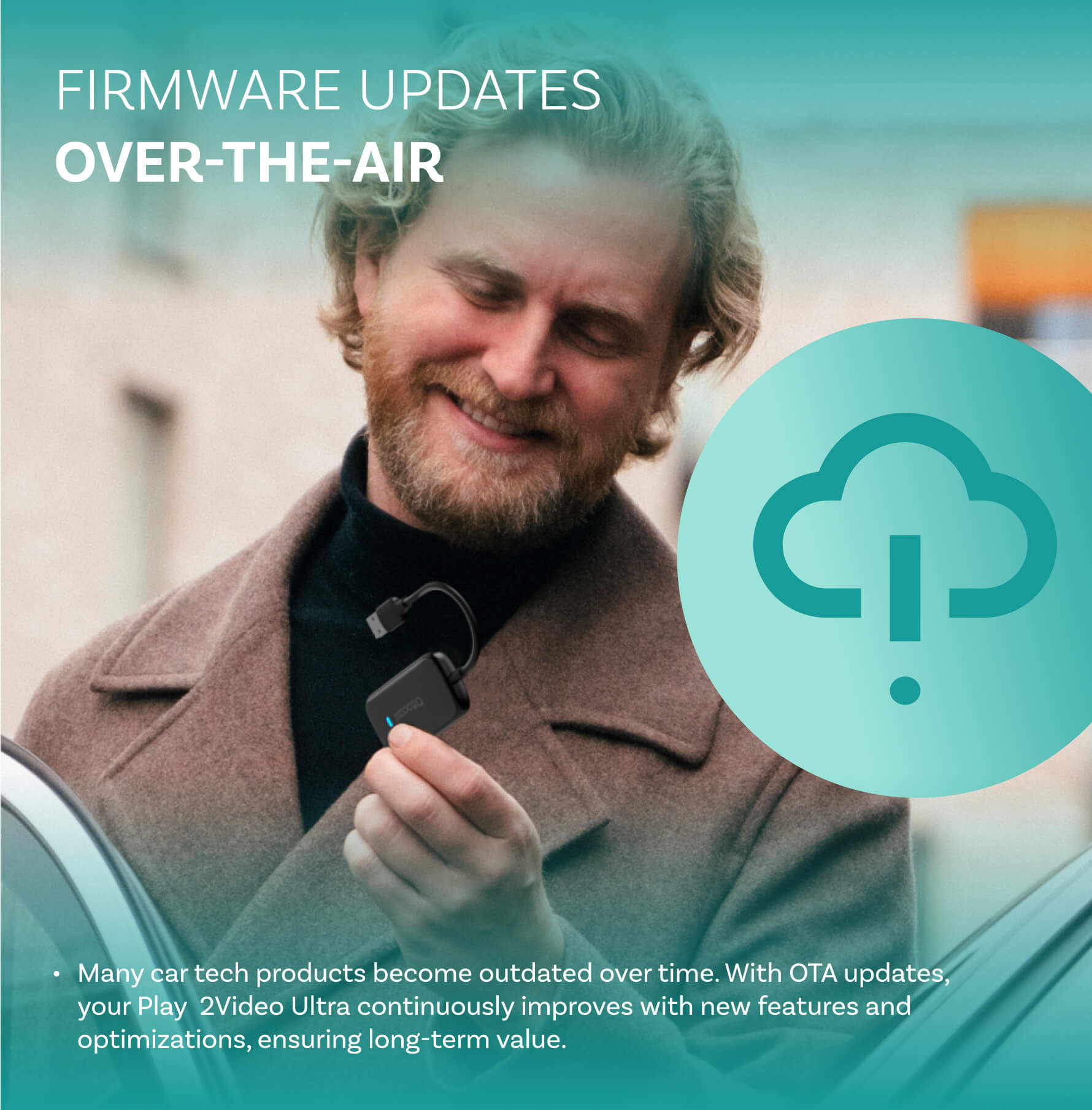 Plav2Video Ultra Wireless CarPlay/Android Auto All-in-1 Adapter