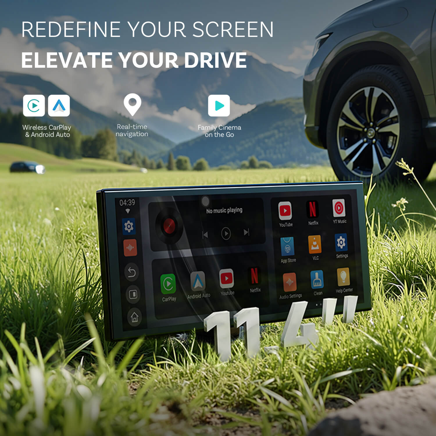 ScreenFlow Portable Car Display Screen