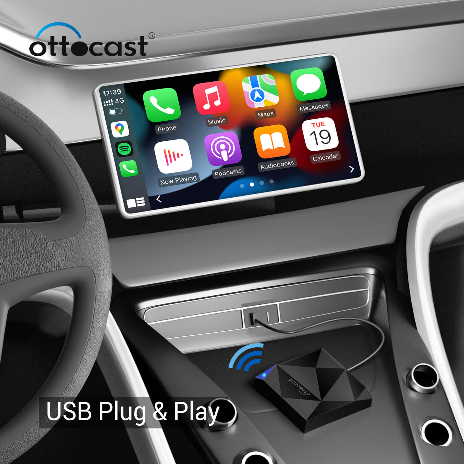 U2-AIR trådløs CarPlay-adapter