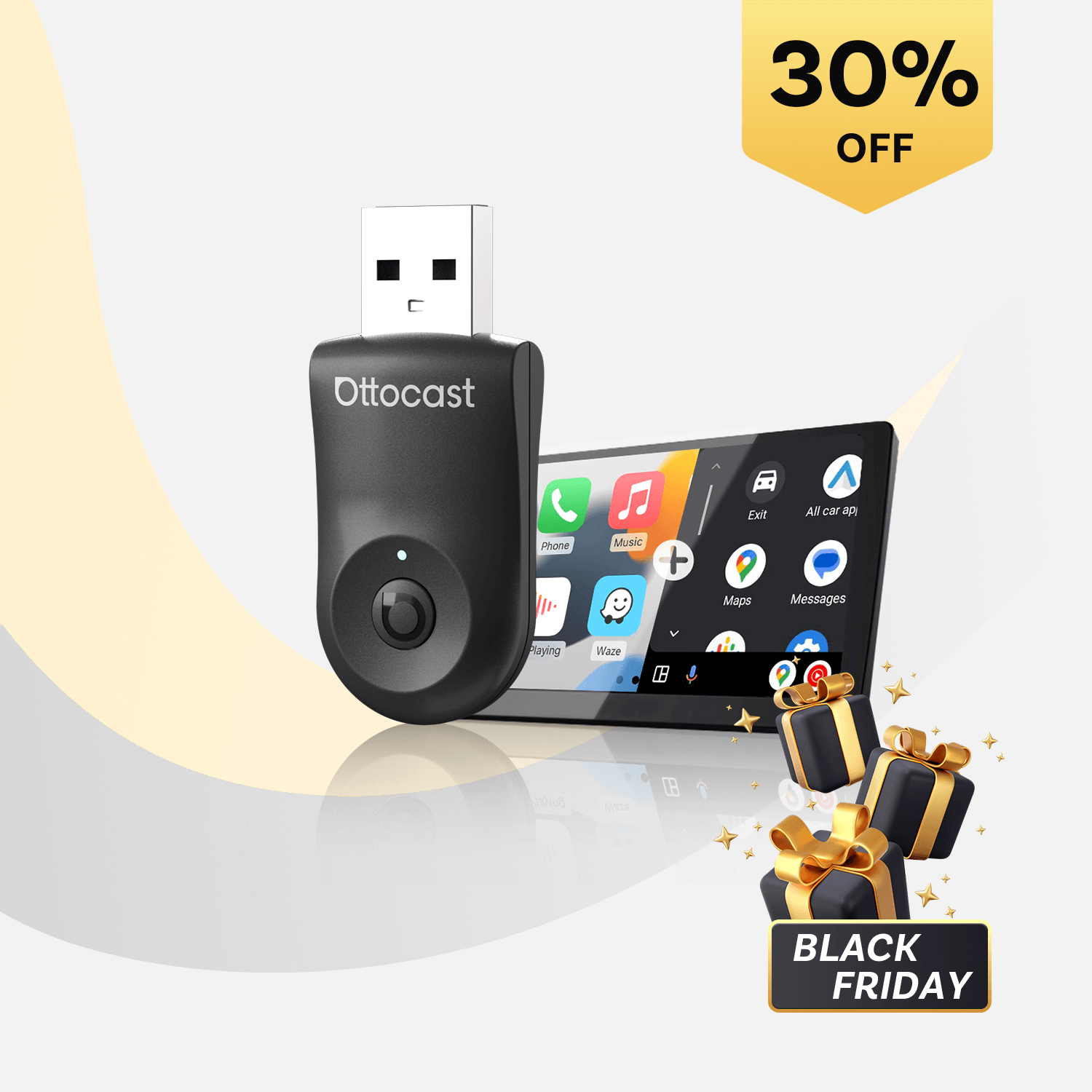 Mini bezdrátový adaptér CarPlay/Android Auto