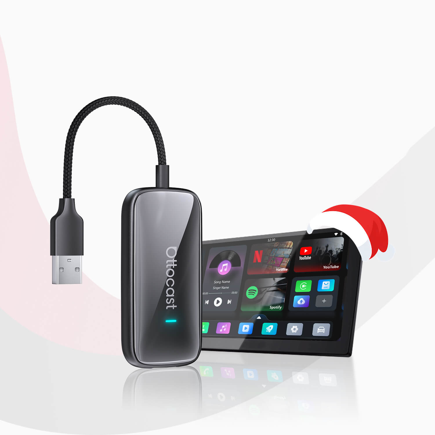 Adaptador todo en uno Plav2Video Ultra inalámbrico CarPlay/Android Auto