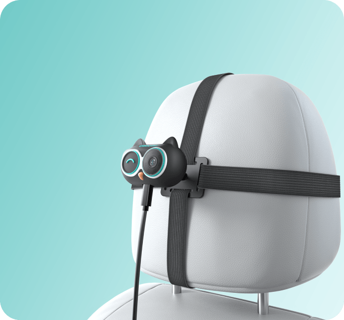 <h4>Strap it on the headrest</h4>