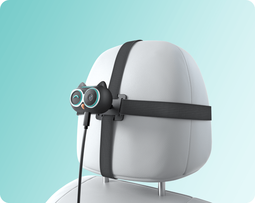 <h4>Strap it on the headrest</h4>