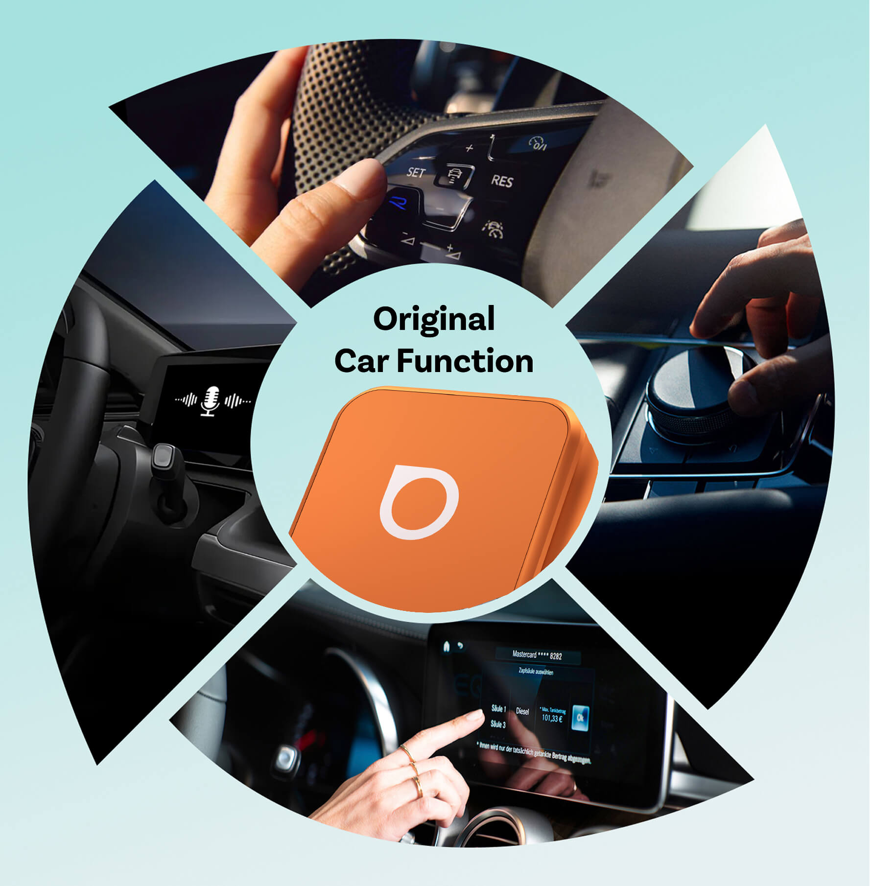 Adaptador inalámbrico Ottocast Mini 3.0 Ultra Cube para CarPlay y Android Auto