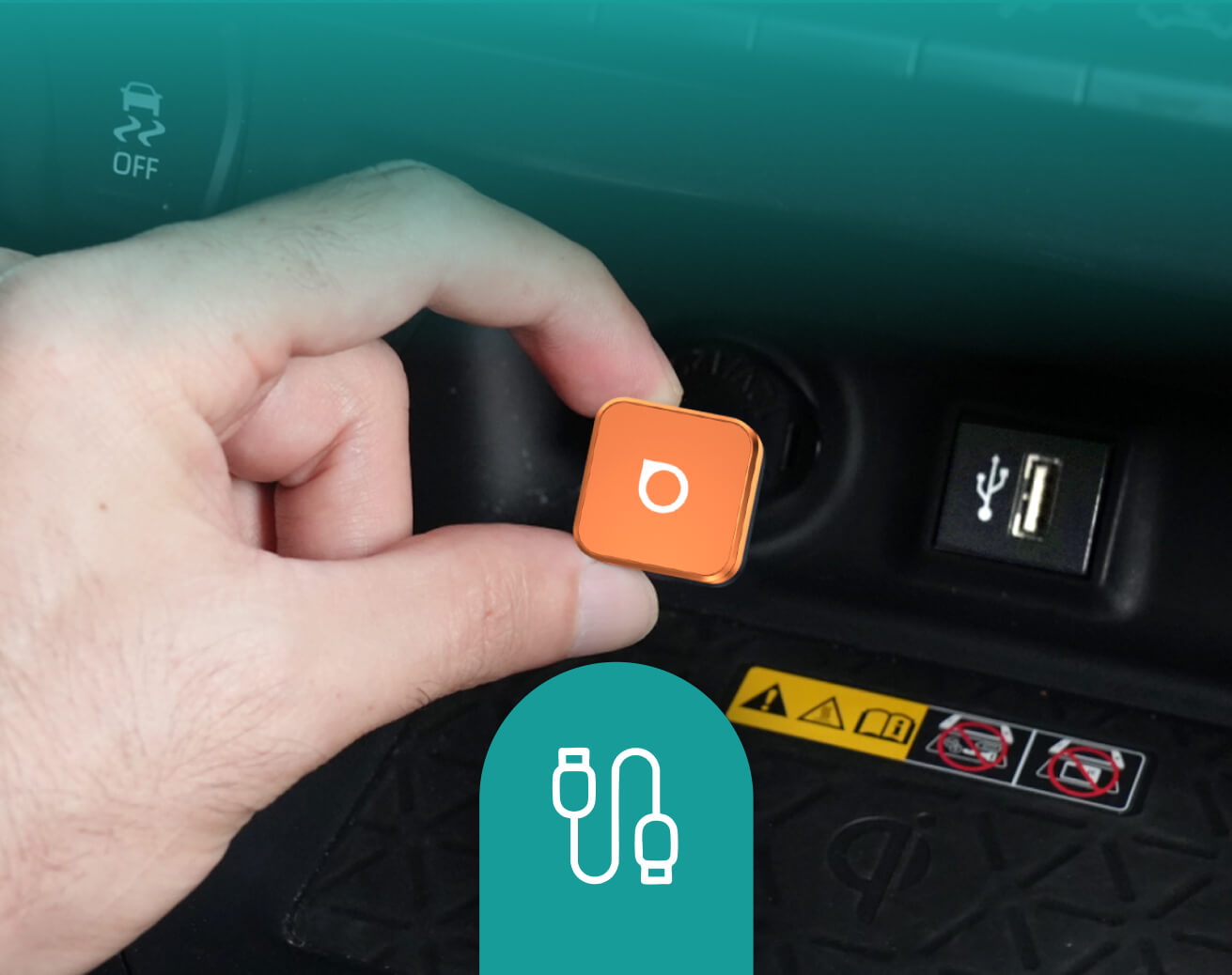 <h4>Plug into USB port</h4>