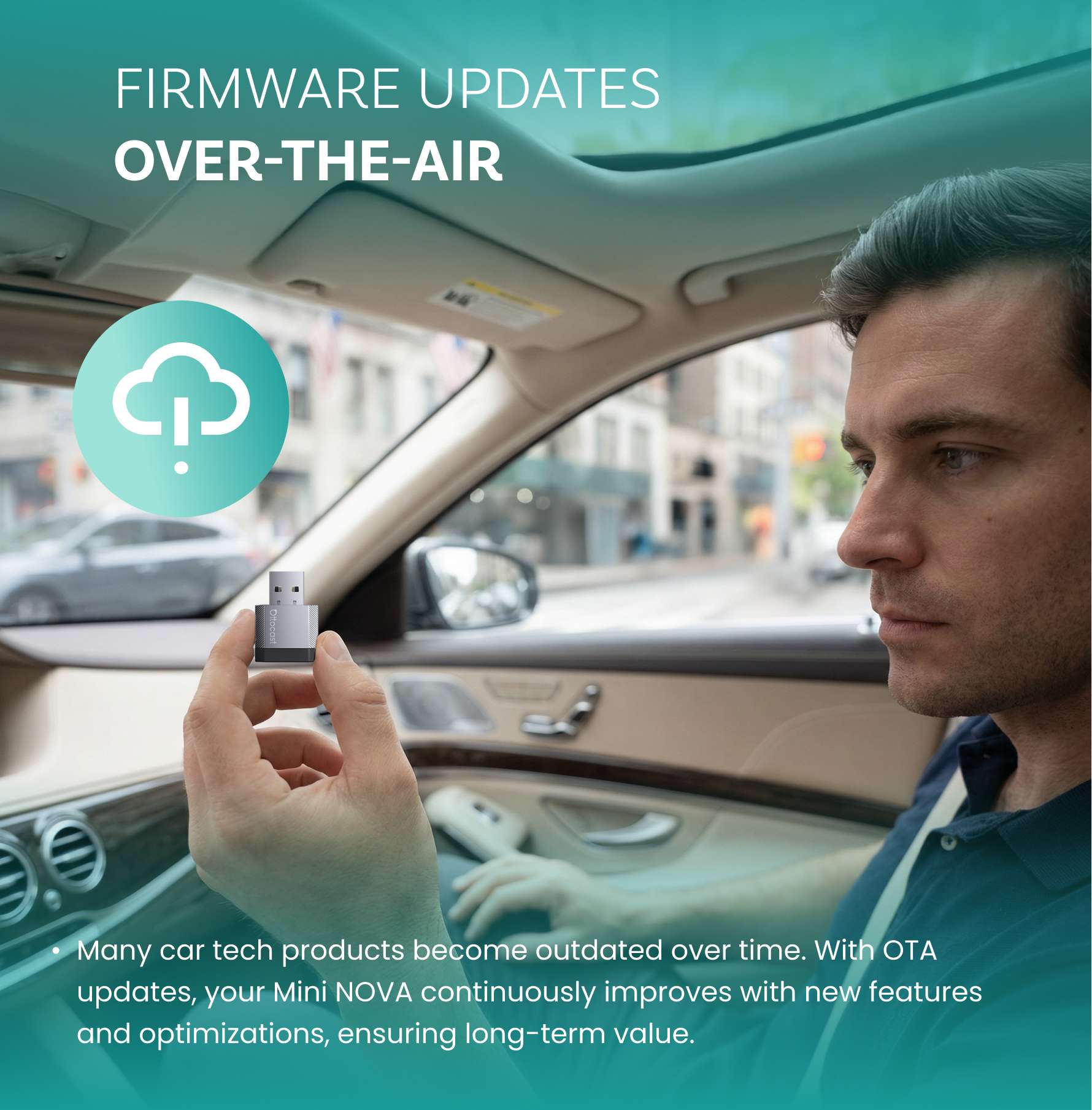 Ottocast Mini NOVA Wireless CarPlay/Android Auto Adapter